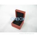 Real leather ring packaging boxes , luxury jewelry light bo